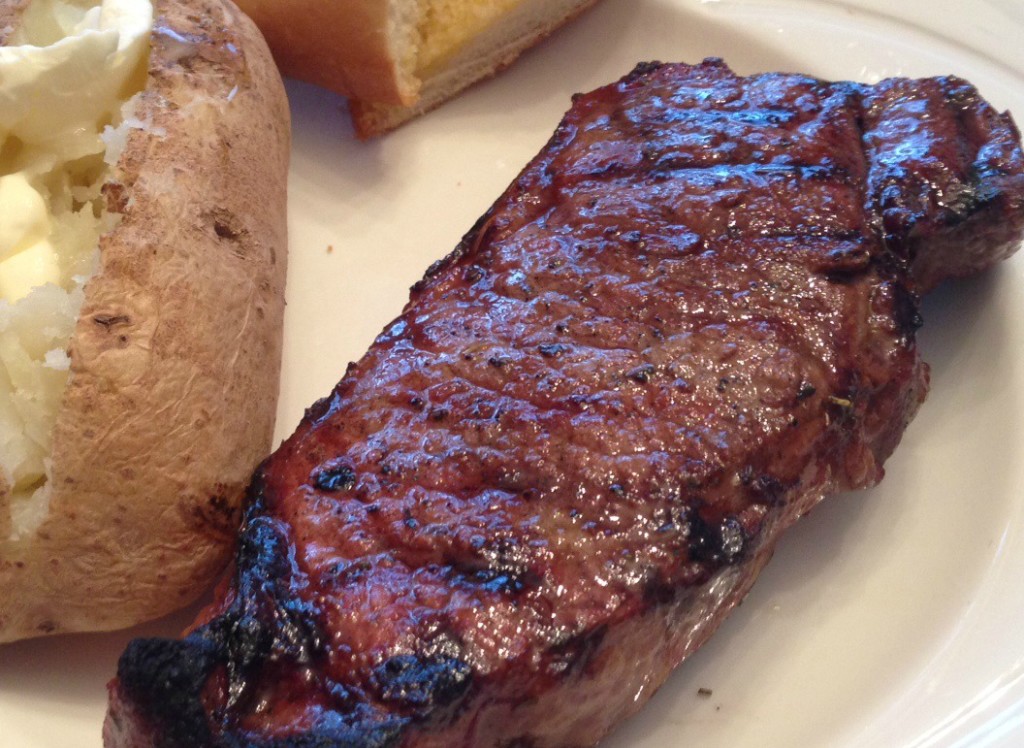 grilling grass fed steak Clover Meadows Beef
