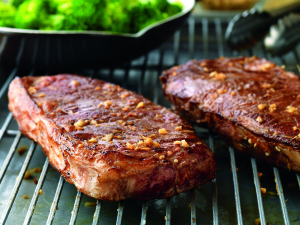 Cutting meat against the grain - Strip steak