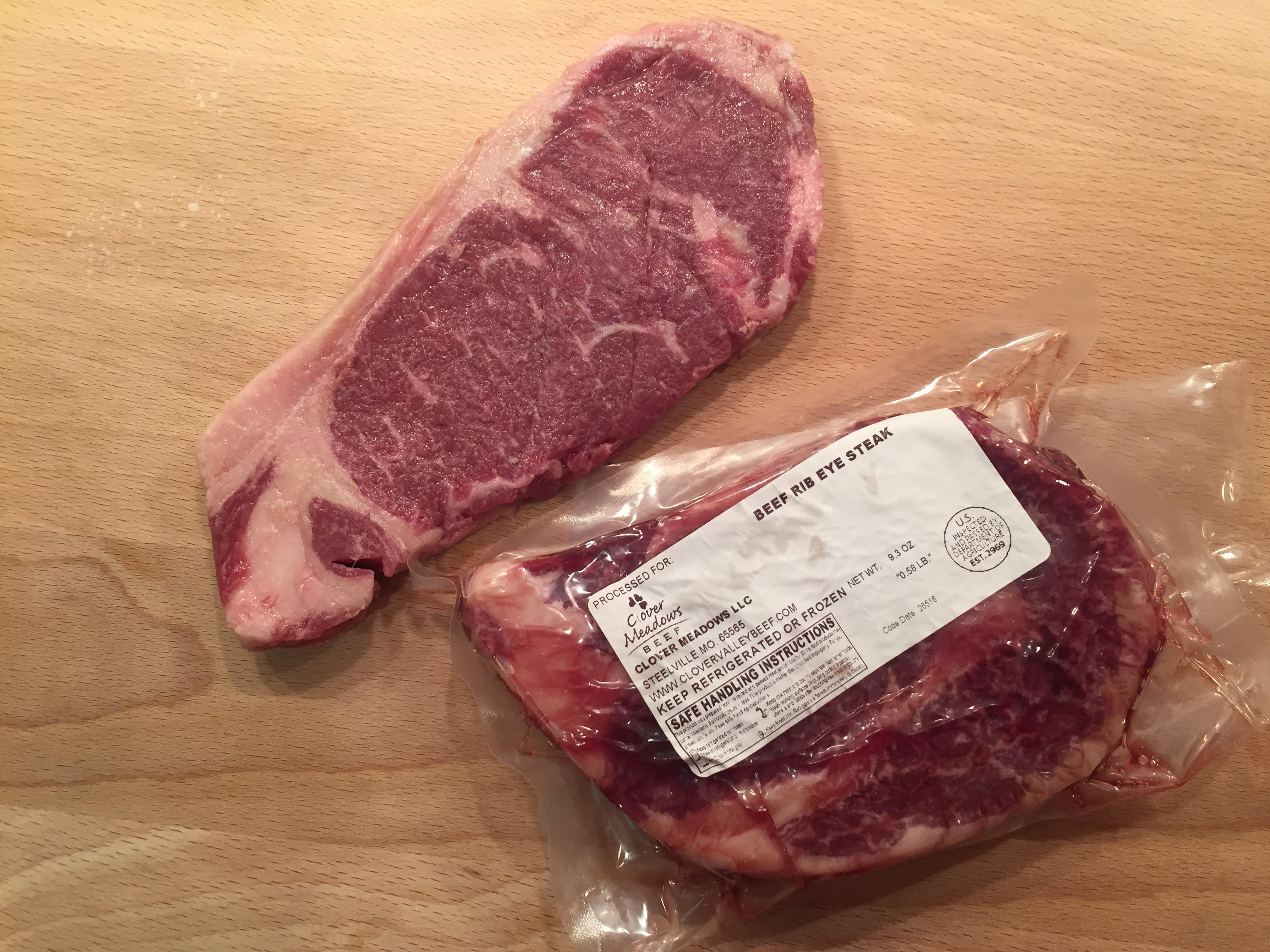 Pan Fried Ribeye Steak | St. Louis Local Grass Fed Beef | Clover Meadows Beef
