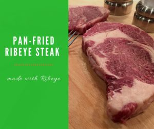 Pan Fried Ribeye Steak. All you need is a skillet and stove, and you'll be eating steakhouse-like steak in less than 20 minutes | Clover Meadows Beef