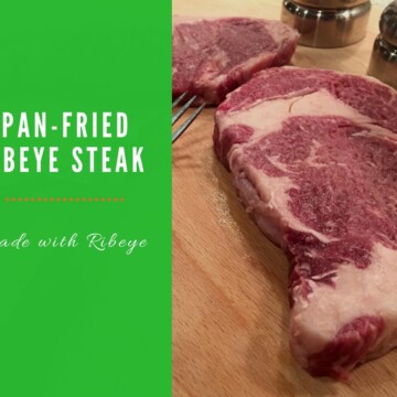 Pan Fried Ribeye Steak. All you need is a skillet and stove, and you'll be eating steakhouse-like steak in less than 20 minutes | Clover Meadows Beef