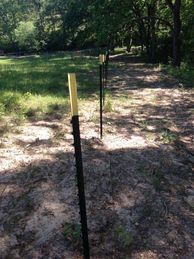 Line Posts | building a fence | Clover Meadows Beef Grass Fed Beef St. Louis Missouri | Free Delivery