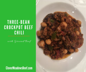 Three Bean Crockpot Chili - Ground Beef Chili - Clover Meadows Beef - St. Louis STL - Grass Fed Beef - All Natural - How to Cook Beef