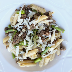 ground-beef-and-asparagus-pasta-bowl
